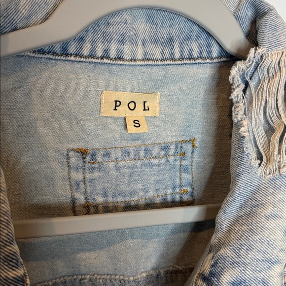 NWOT POL Oversized distressed, patchwork Denim Jacket - Picture 2 of 10